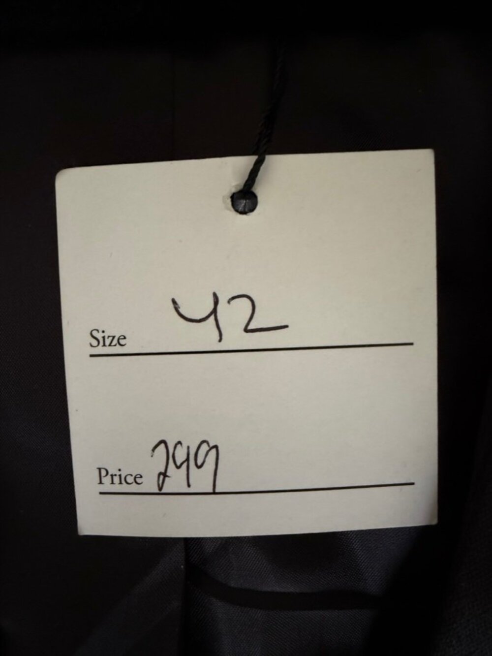 VTG Cara Lotti Black Collarless Tailored Blazer Wool Blend FR 42 US 10 NWT - Picture 7 of 7